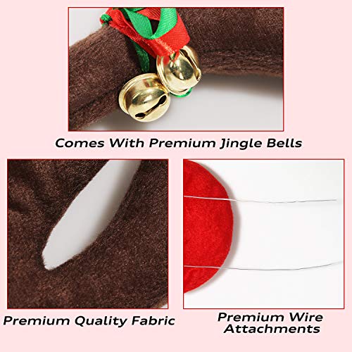 Reindeer Car Kit Antlers Nose Tail Christmas Decoration D7836