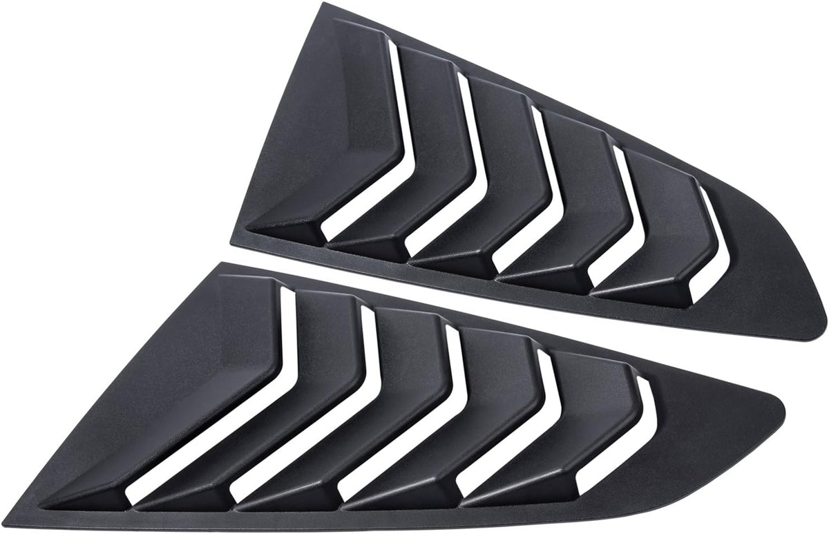 Matte Black Rear and Side Window Louvers Sun Shade Cover for Ford Mustang 2015-2020 Complete Set X7192