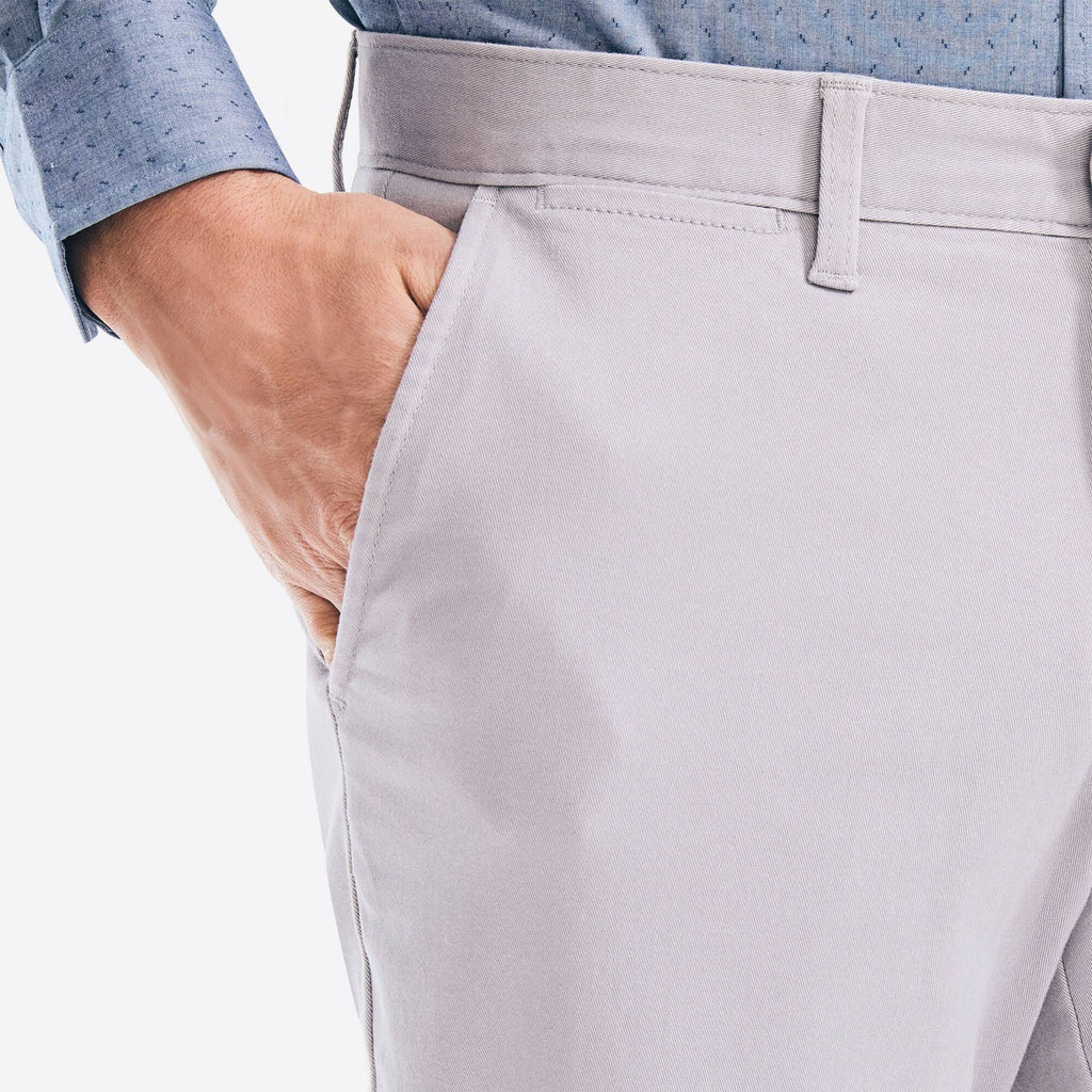 Grey Classic Fit Flat Front Deck Pant R385078