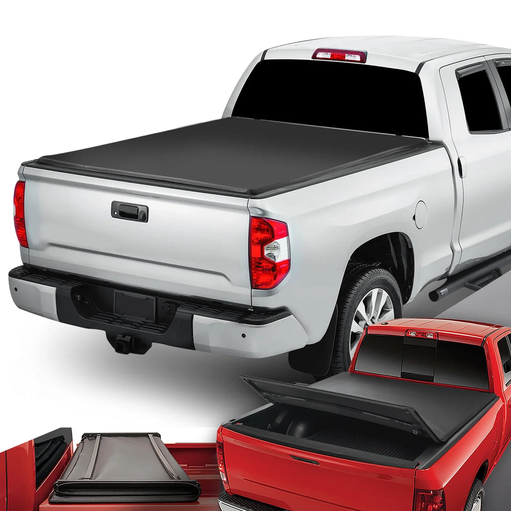 Adjustable Tri-Fold Soft Top Tonneau Cover D744