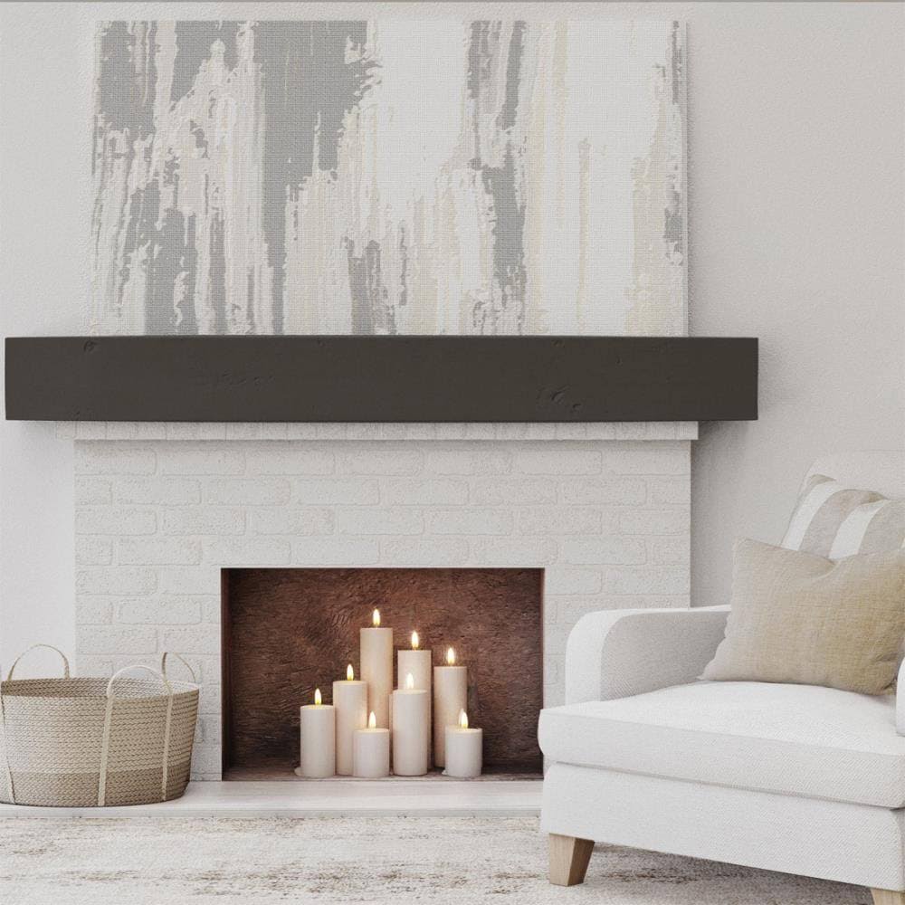 Natural Ash Knotty Pine Faux Wood Fireplace Mantel L436