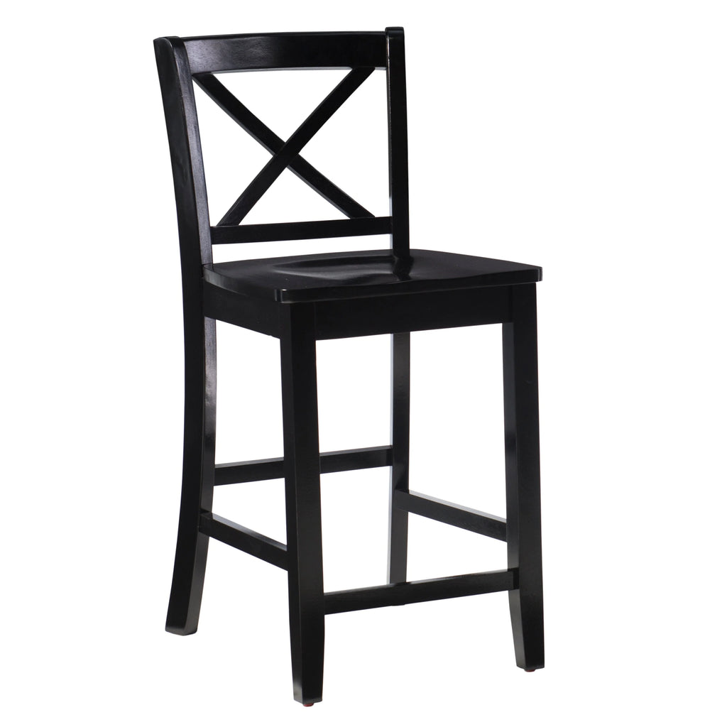 Black Wood 24-Inch Counter Stool N213