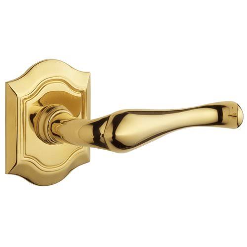 Satin Brass/Brown Lever Pair E77055