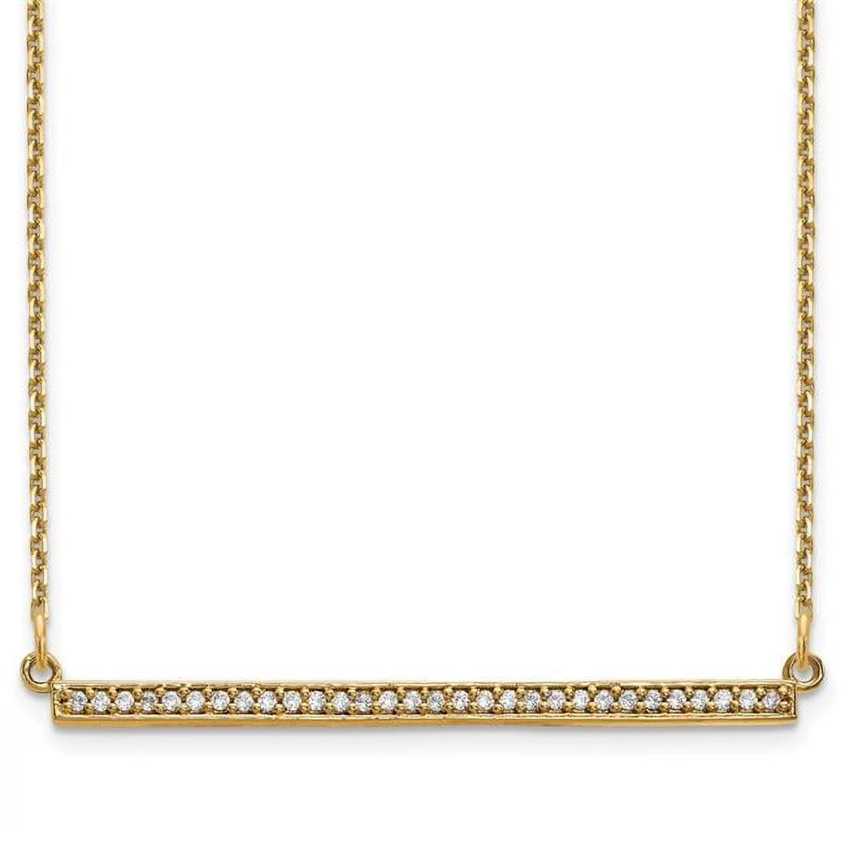 14K Yellow Gold Bar Necklace S58578