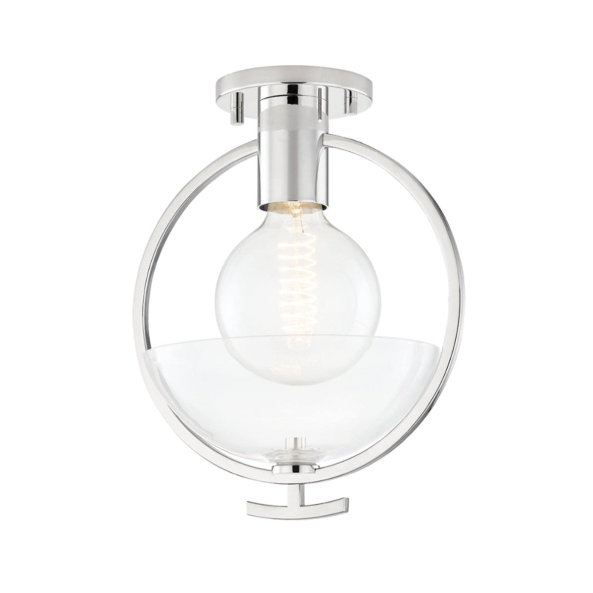 Polished Nickel Semi-Flush Mount Light B4105