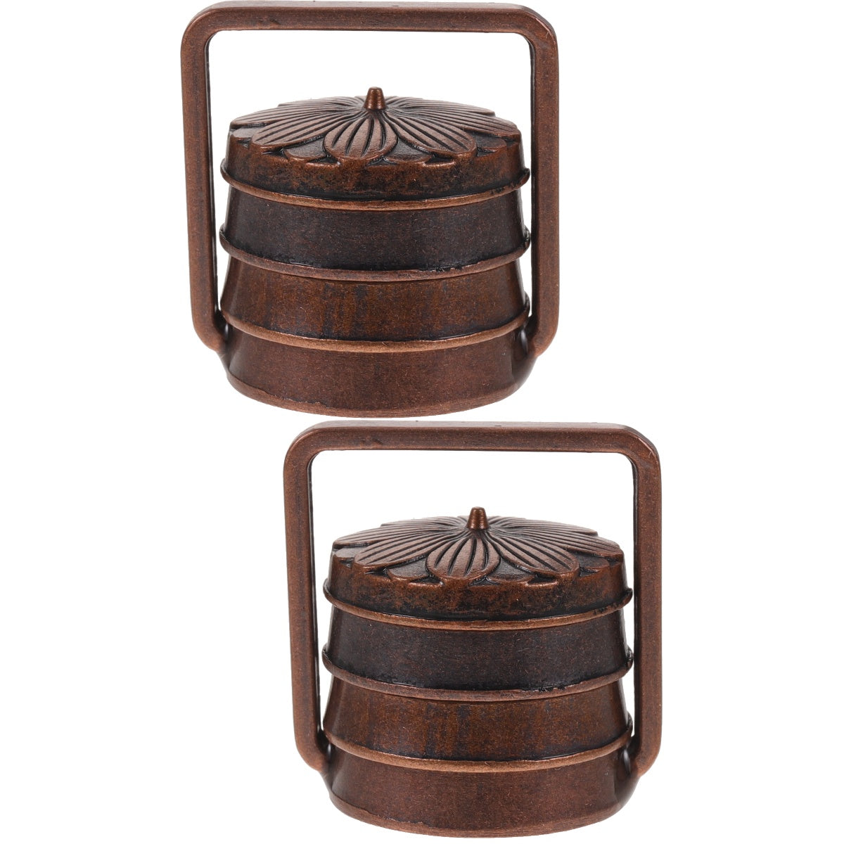 2pcs Small Metal Basket Miniature Doll House Decor M339