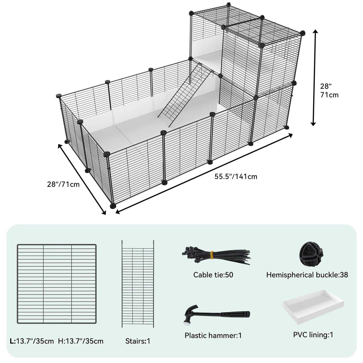 Guinea Pig Cage with Waterproof Plastic Liner A58883