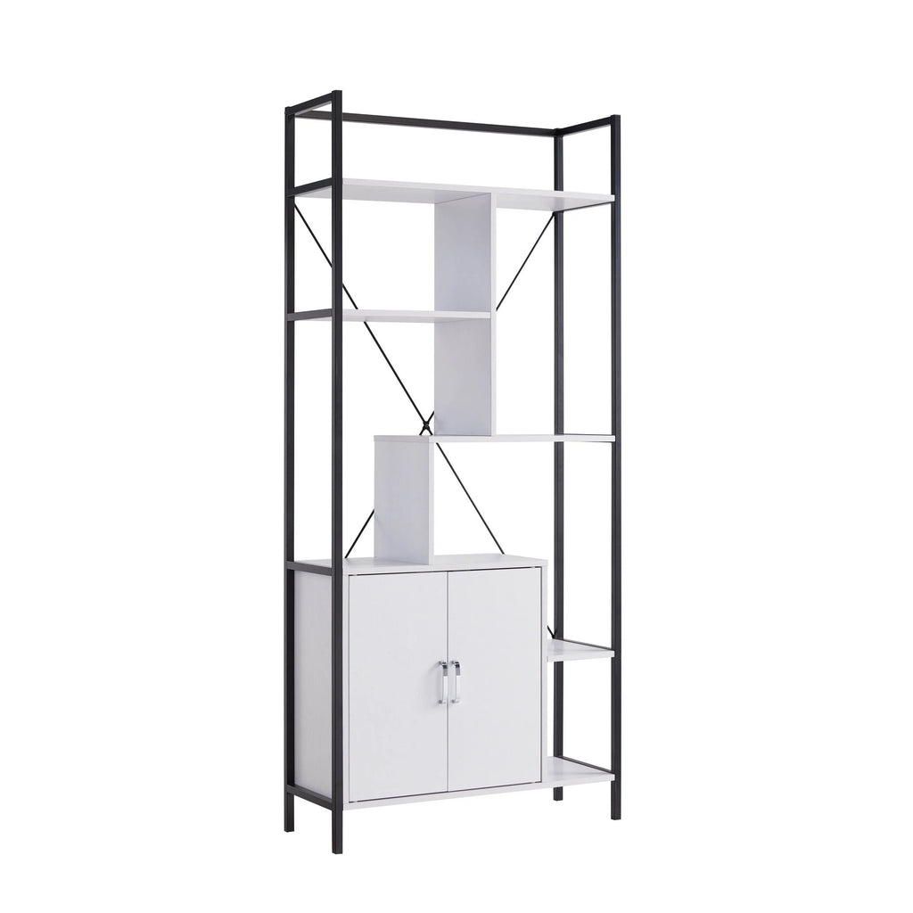 71 Inch White Display Cabinet with 7 Shelves F86903