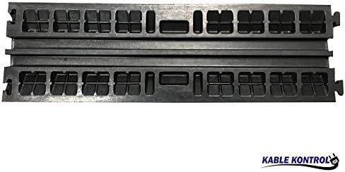 Black Rubber 2 Channel Cable Protector 40” Long Pack of 2 B227203
