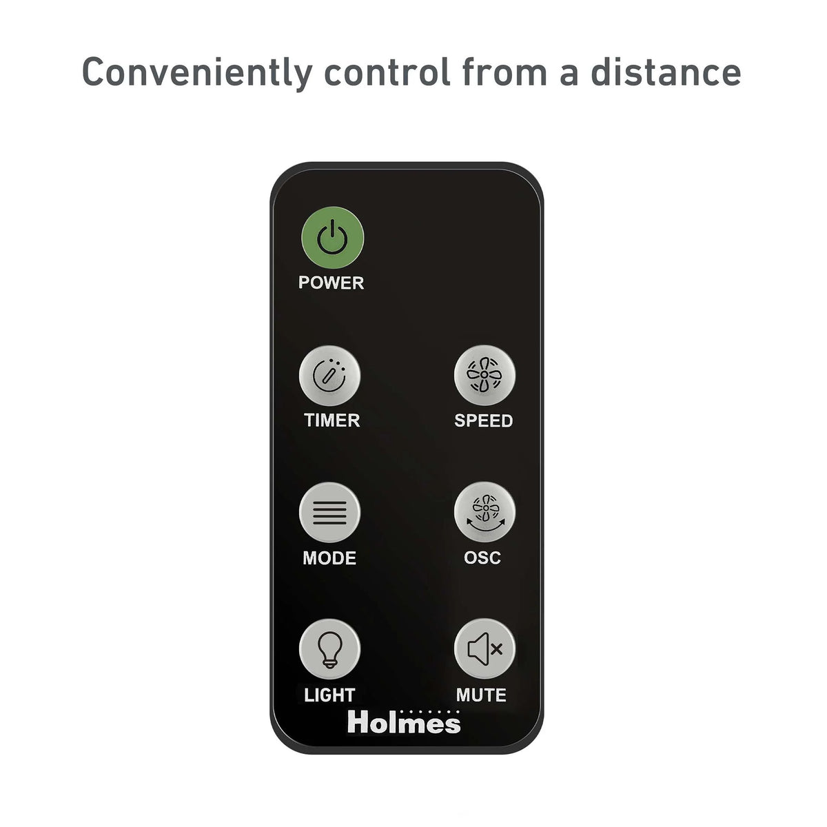 42 Oscillating Digital Tower Fan with Remote Control, Black C882