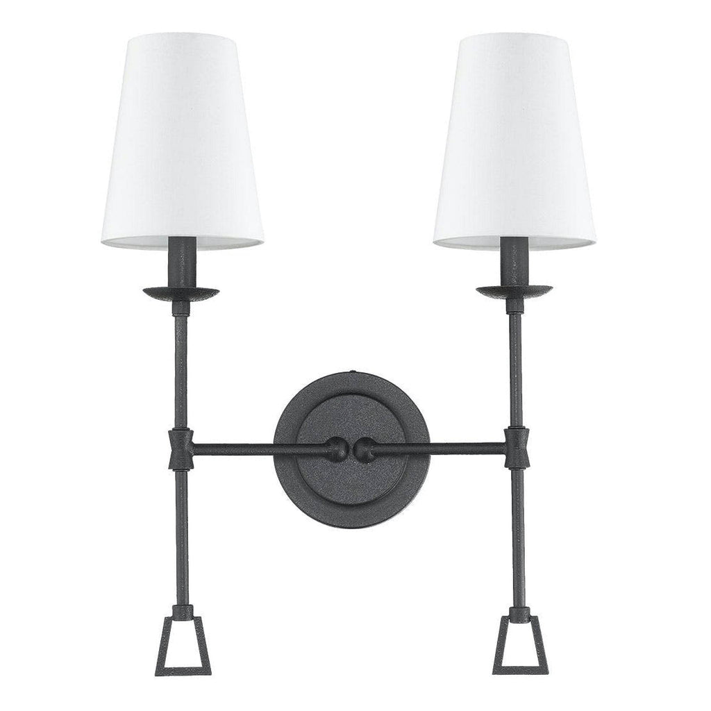 Matte Black 2-Light Sconce L86447