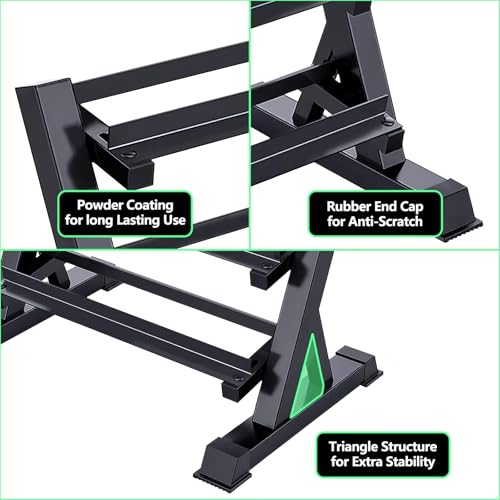 Heavy Duty Steel 3-Tier Dumbbell Rack 1100 LBS Capacity L70912