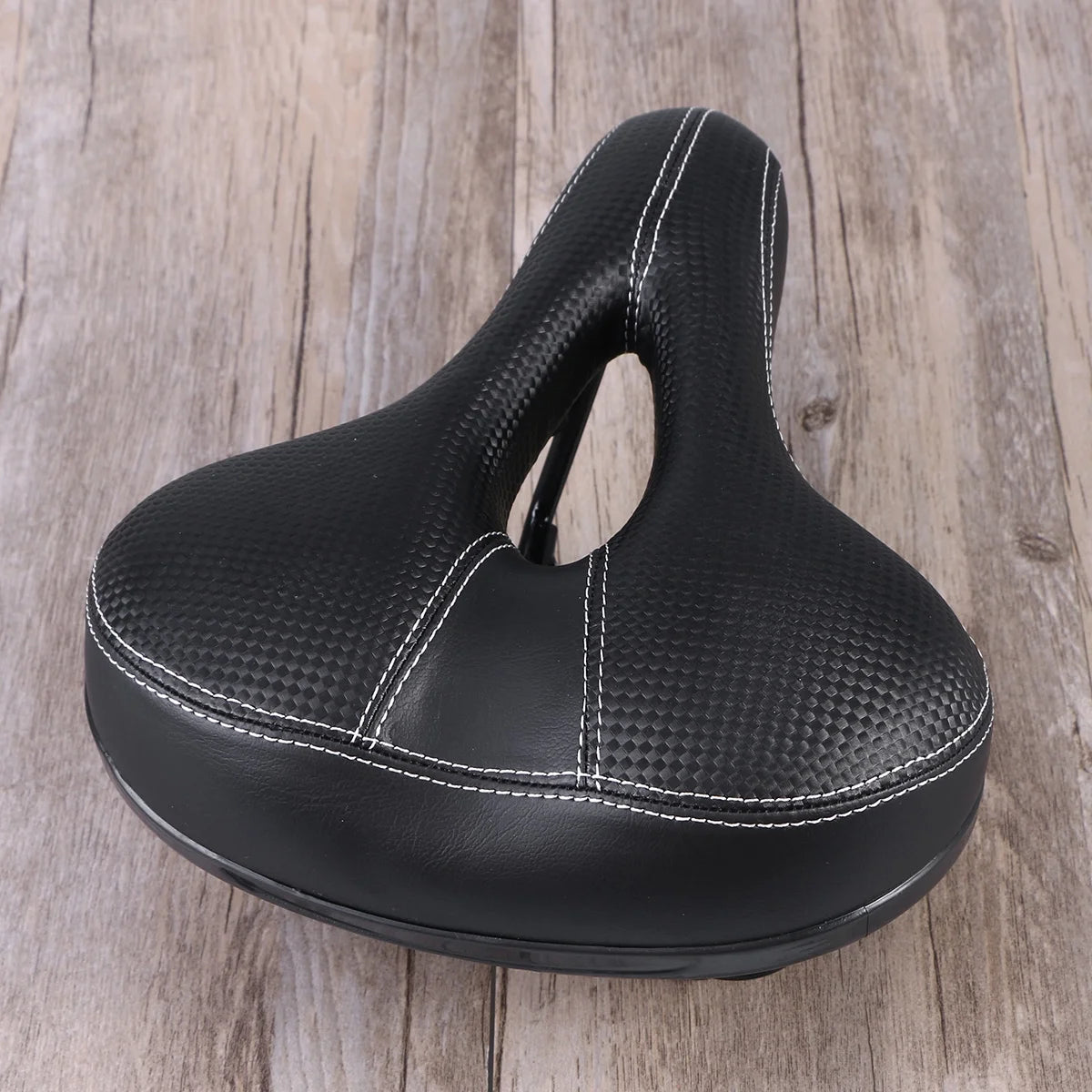Black Wide Bike Cushion Seat With Waterproof Cover Q71817