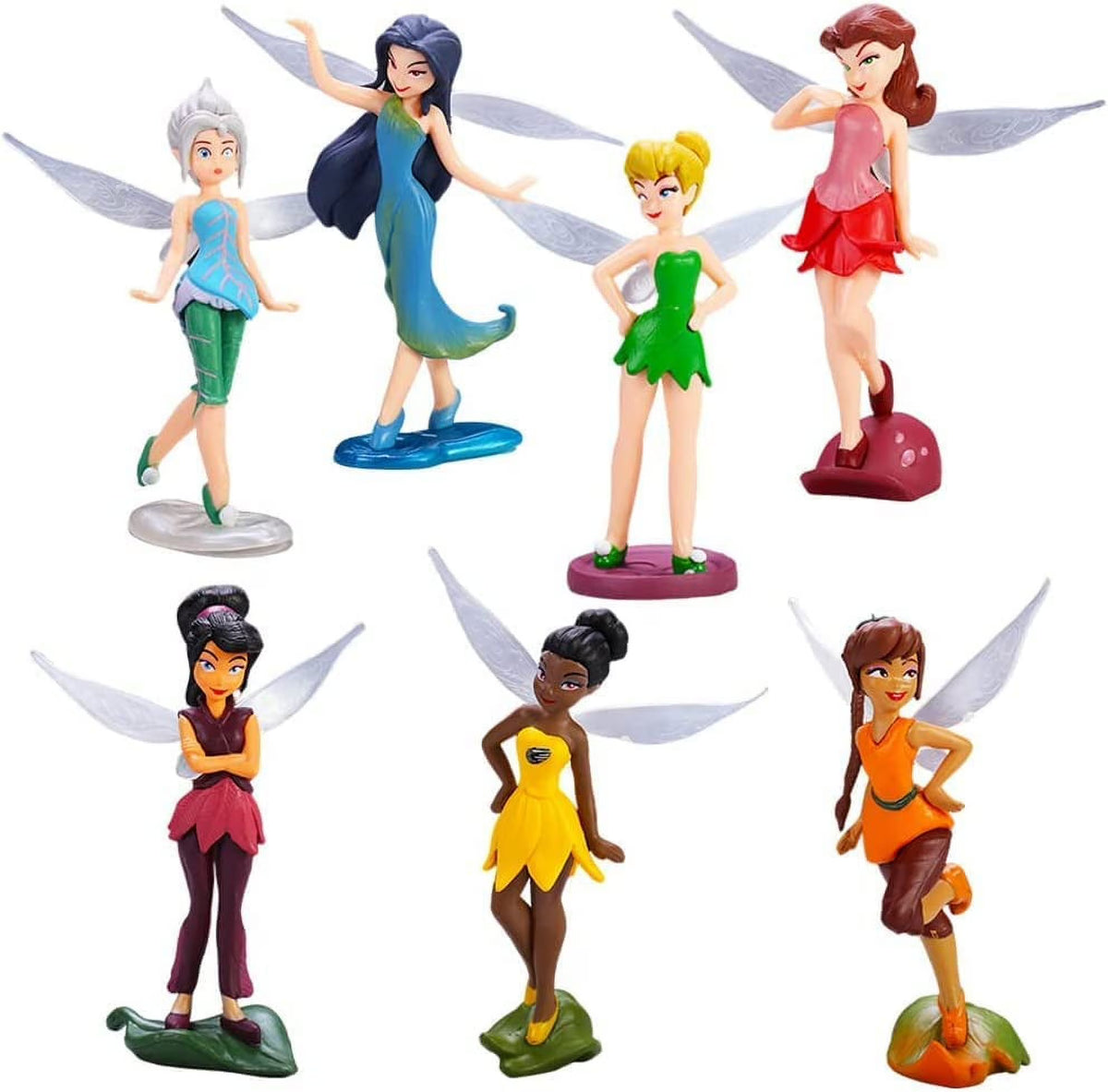 7Pcs/Set Pixie Girl Flower Fairies Miniature PVC Figures Doll Toy L263089