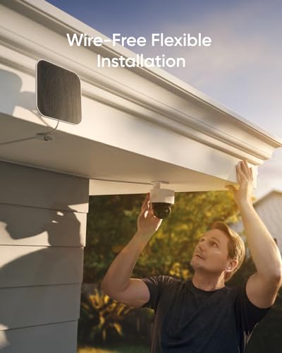 Solar Security Camera Wireless Outdoor 360° Pan & Tilt Surveillance 2.4 GHz Wi-Fi W430