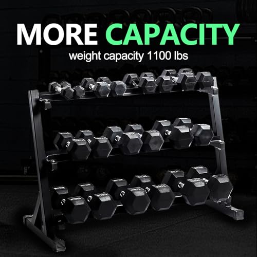 Heavy Duty Steel 3-Tier Dumbbell Rack 1100 LBS Capacity L70912