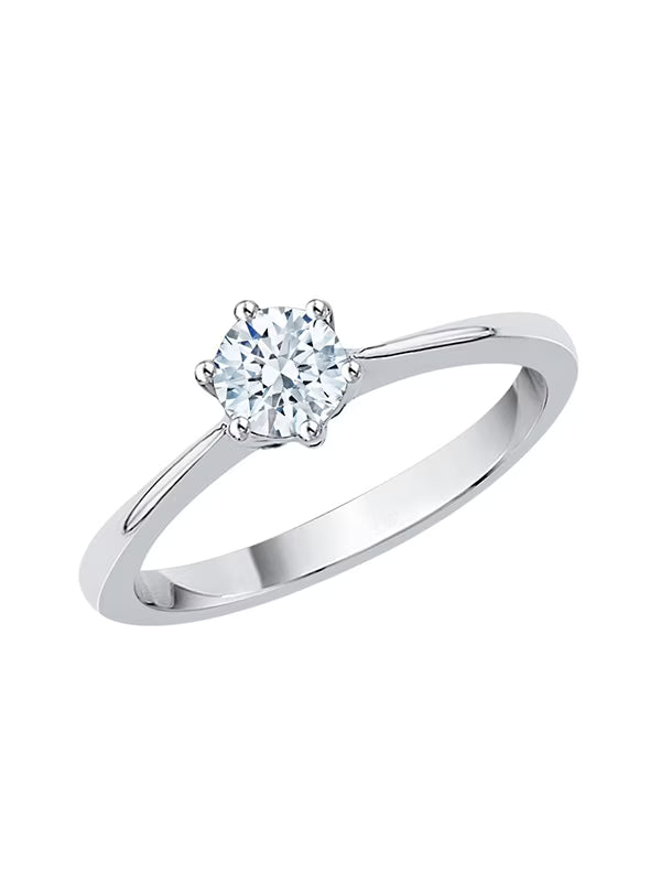 10K White Gold Diamond Solitaire Engagement Ring O92199