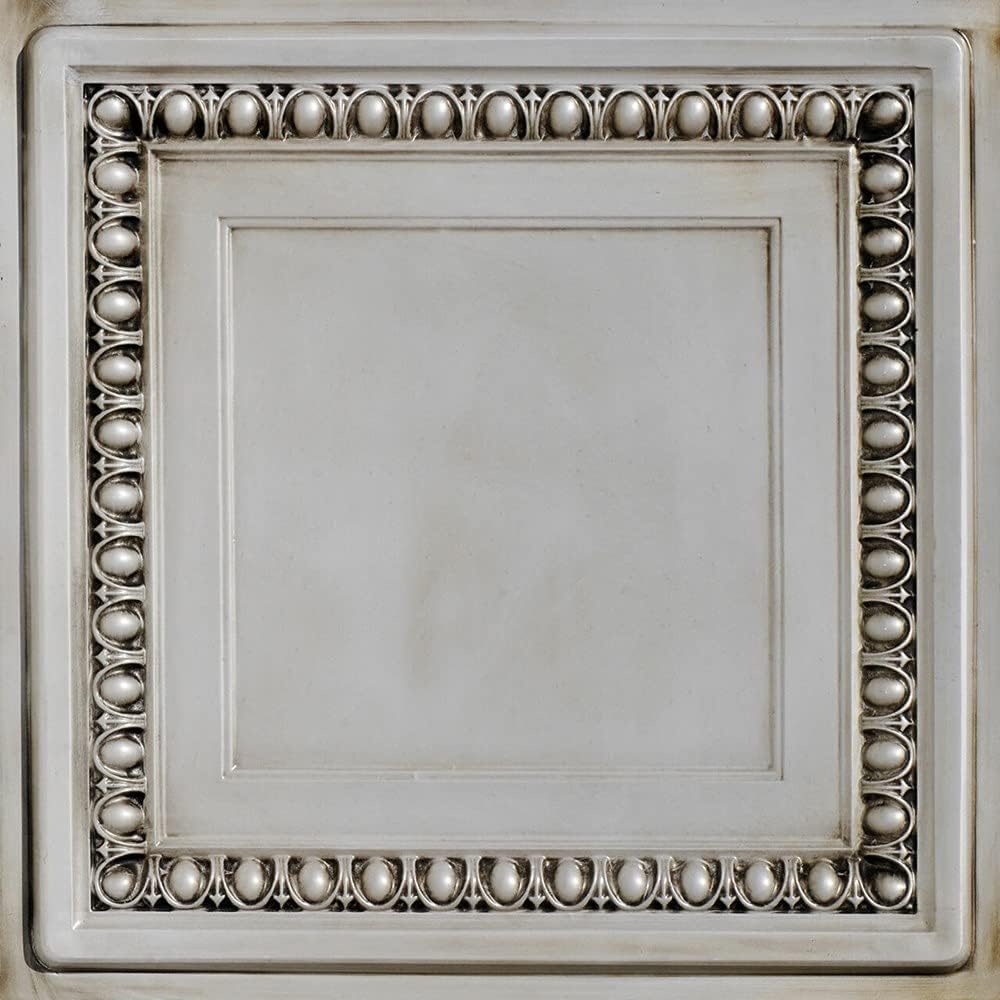 PVC 2' x 2' Glue-up or Lay-in Ceiling Tile, White Matte, 25 T304767