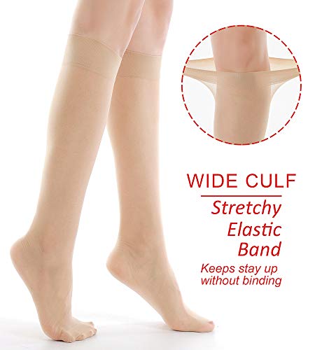 9 Pairs Knee High Pantyhose 20D Nylon Stockings B518008