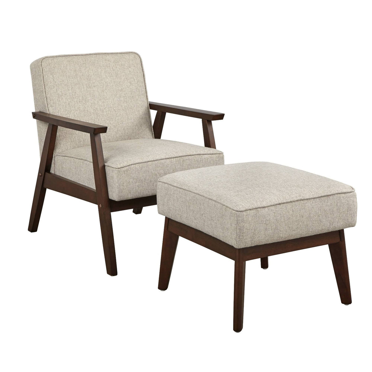 Sonia Chair & Ottoman Gray S198073