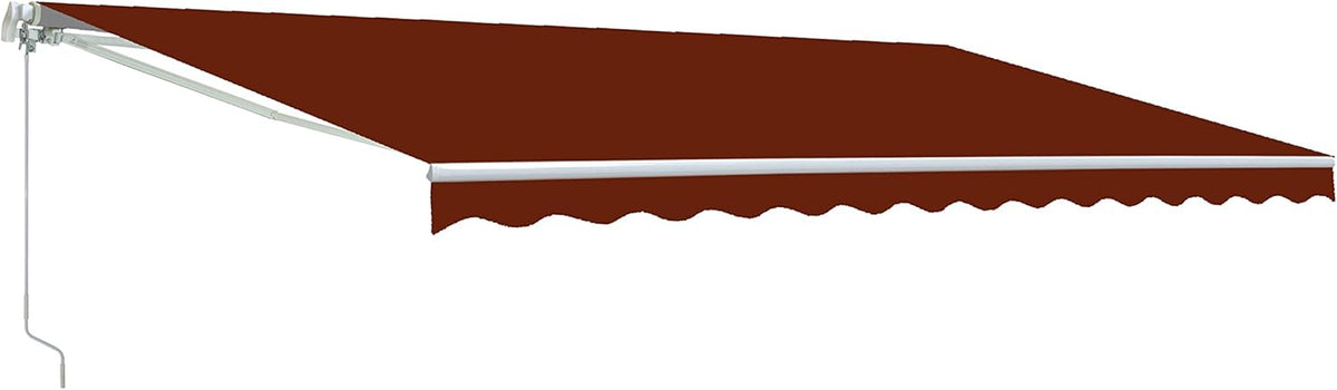 Blue and White Striped Retractable Patio Awning 13 x 10 Feet Q15096
