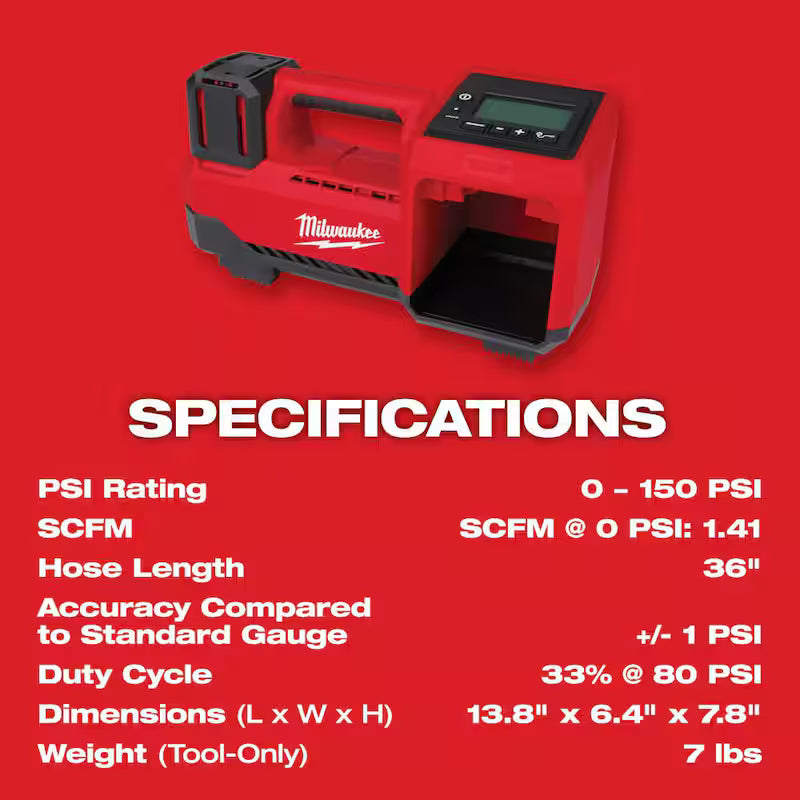 18-Volt Lithium-Ion Cordless Inflator with 5.0ah and Charger O750675