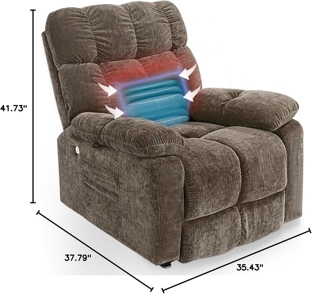 Electric Lift Recliner Sofa with Massage & Heating D152865