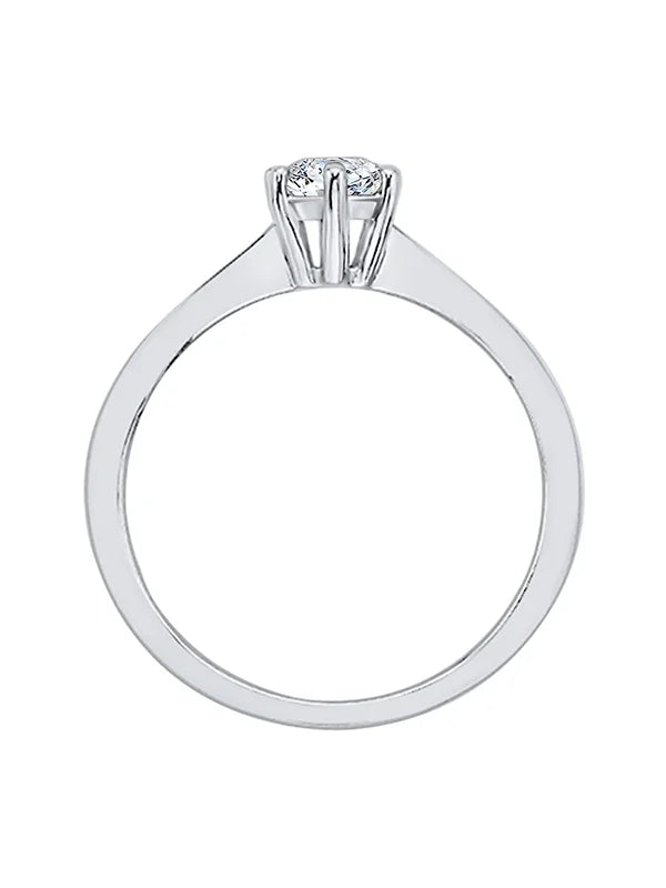 10K White Gold Diamond Solitaire Engagement Ring O92199