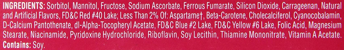 Children's Multivitamin plus Iron Chewable Tablets, 60-Count D106