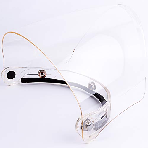 3-Snap Flip Up Visor Shield Lens for Retro Open Face Motorcycle Helmet (Clear) P2869
