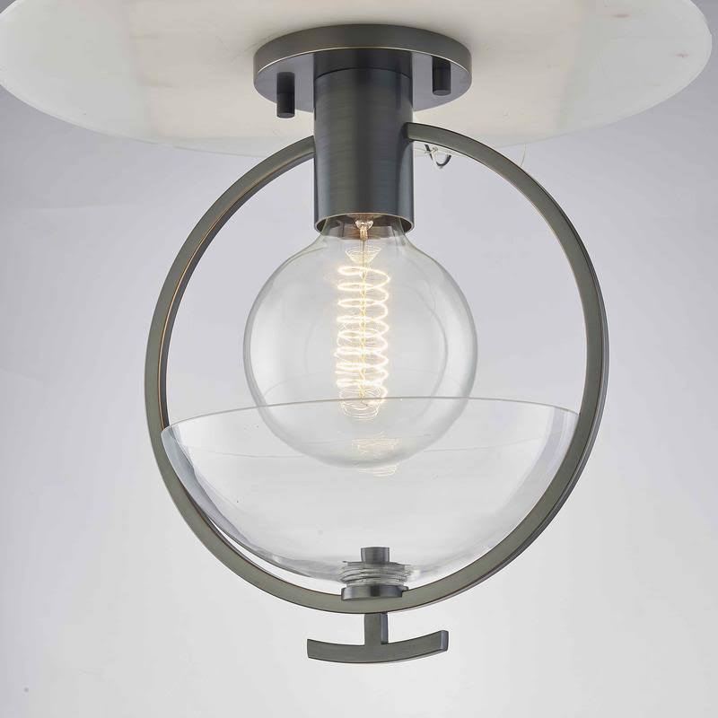 Polished Nickel Semi-Flush Mount Light B4105