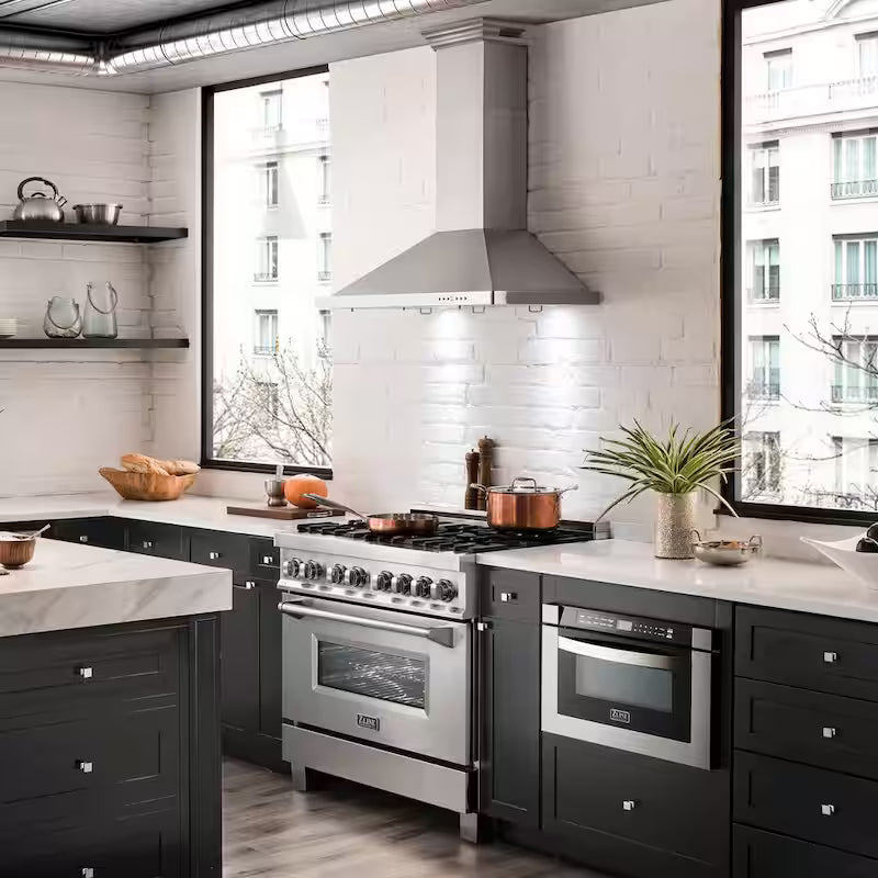48 in. 400 CFM Ducted Wall Mount Range Hood in Stainless Steel G2160