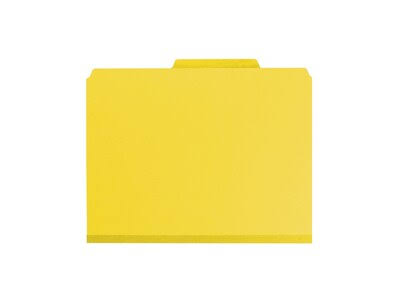 Yellow Letter Size Pressboard File Folder with 3 Dividers T654382