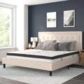 King Size Tufted Upholstered Platform Bed with Mattress Q84017