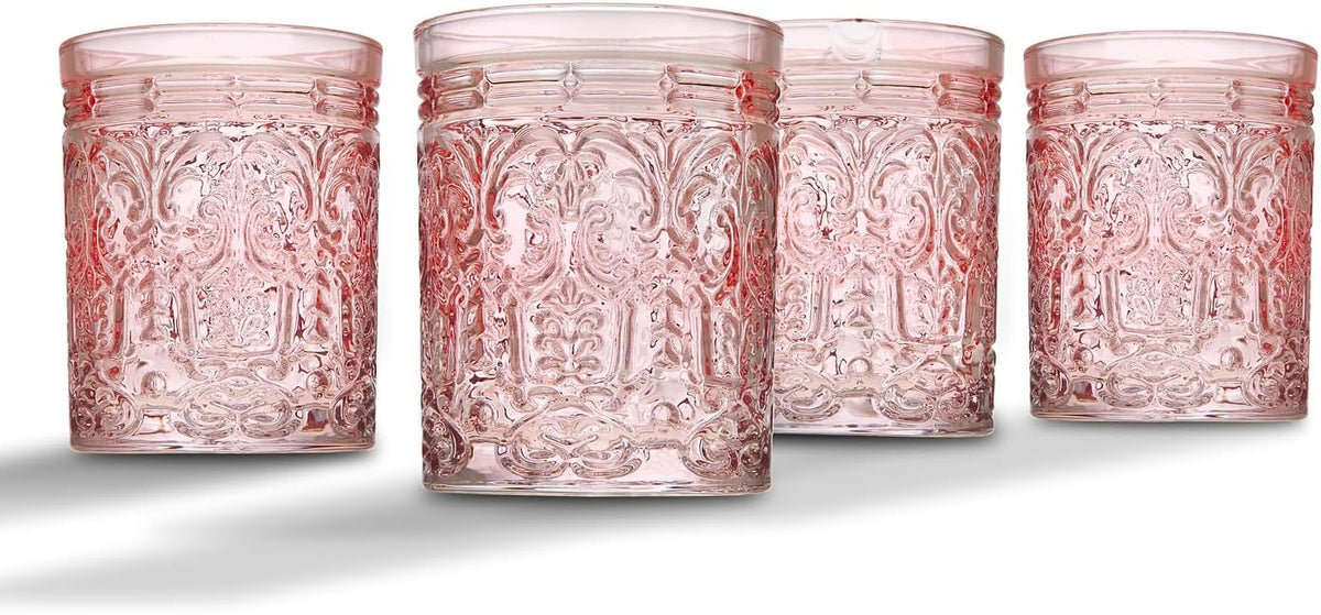 Pink 12oz Set of 12 Whiskey Glasses S90595