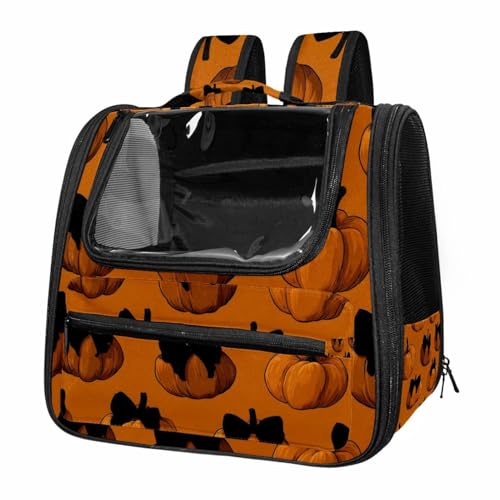 Black and White Skull Pattern Pet Carrier Backpack X637