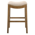 30" Bar Height Stool with Cream Fabric F461