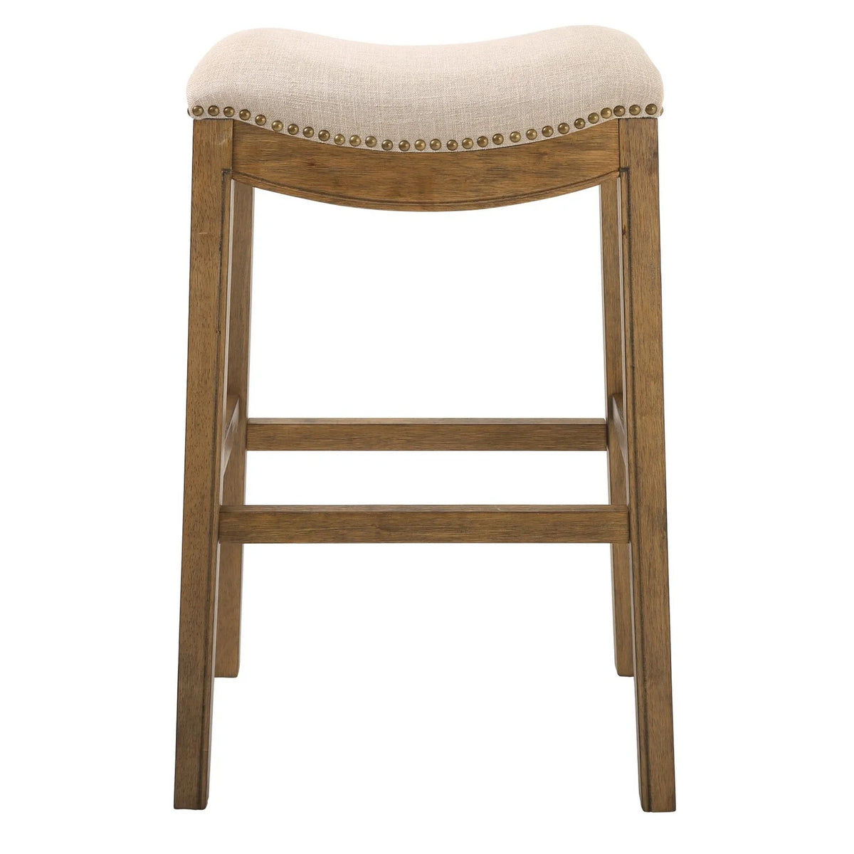 30" Bar Height Stool with Cream Fabric F461
