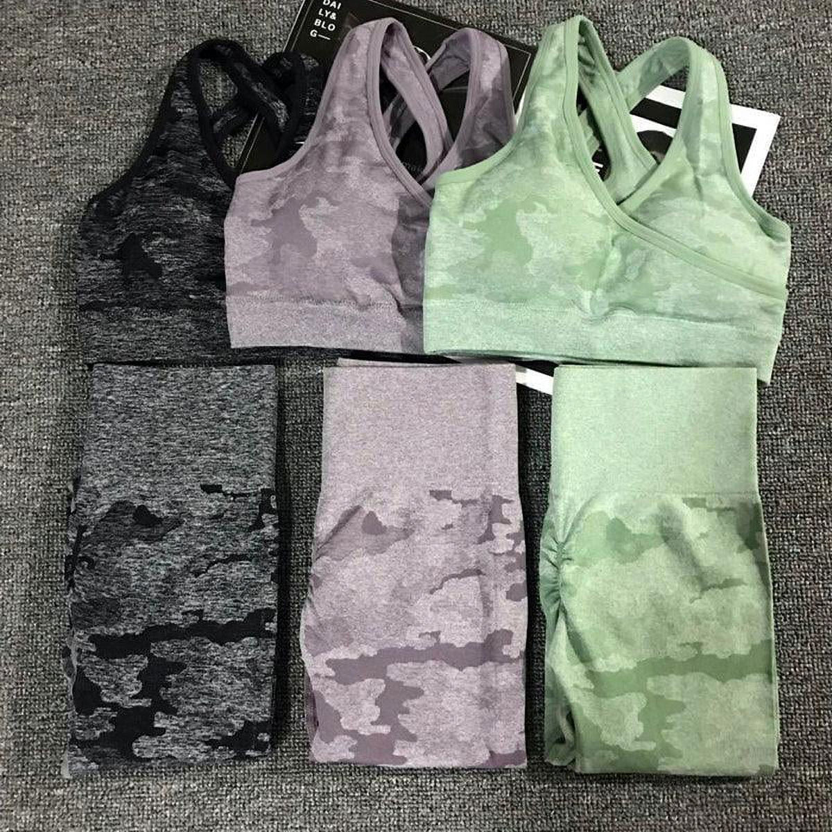 Seamless Camouflage Yoga Set K57322