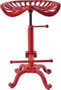 Rustic Industrial Farmhouse Tractor Seat Counter Height Adjustable Bar Stool Cast Iron Swivel Stool V9496