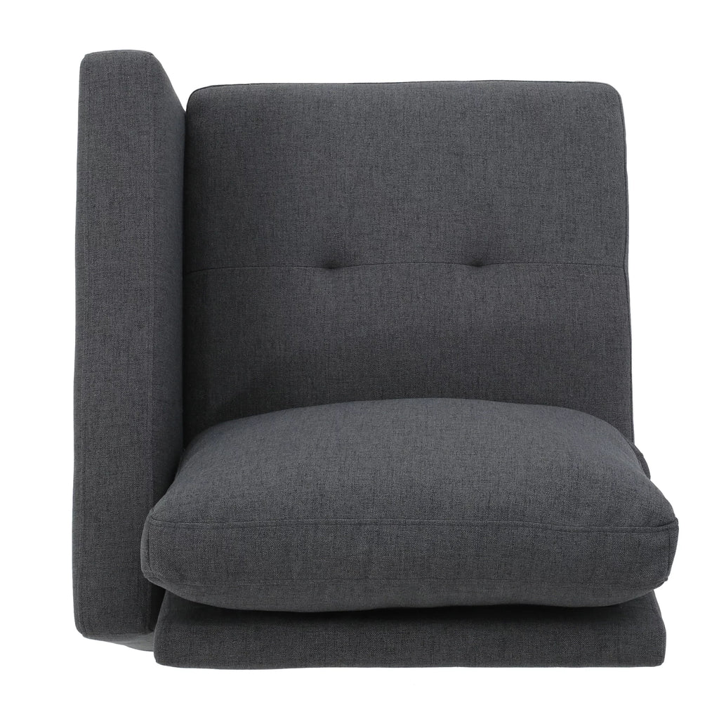 Dark Grey Fabric Sectional Couch Q4647