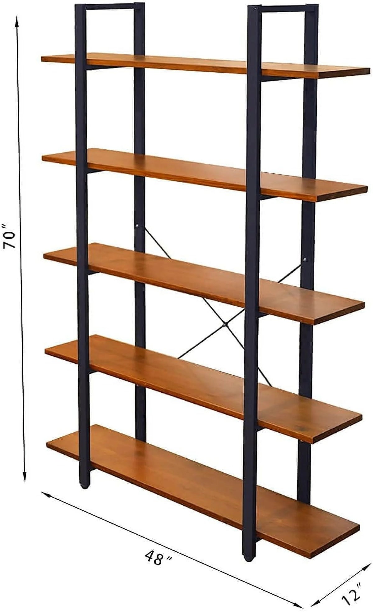 5 Tier Solid Wood Bookshelf C50458