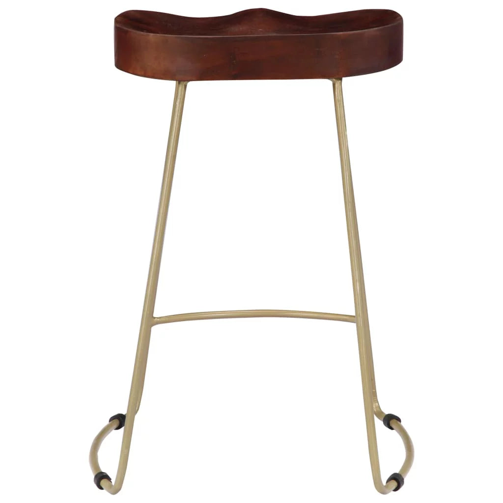 Solid Mango Wood Bar Stools 2 pcs B248556