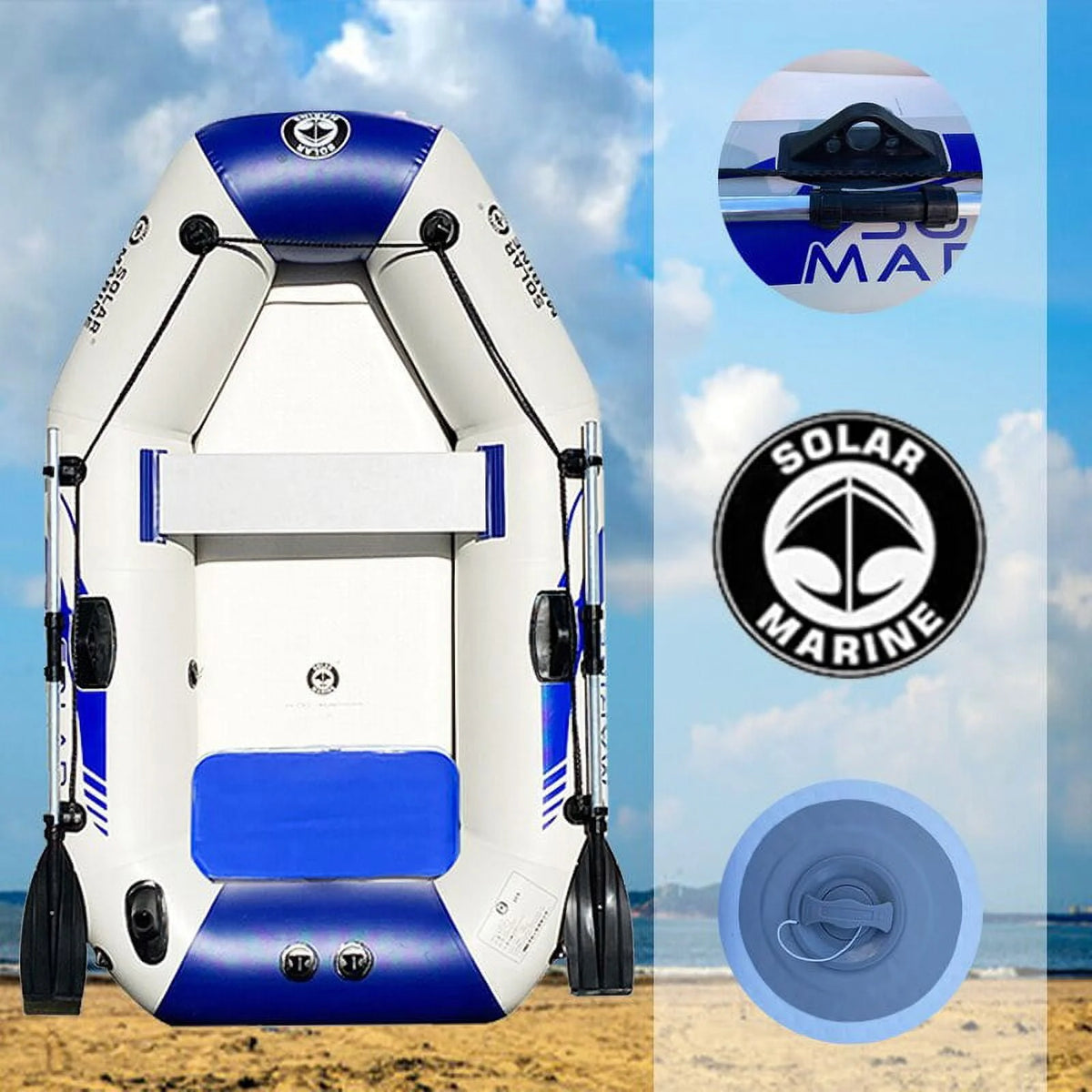 1 Person Inflatable Rowing Boat Kayak Canoe Raft Dinghy Q3623