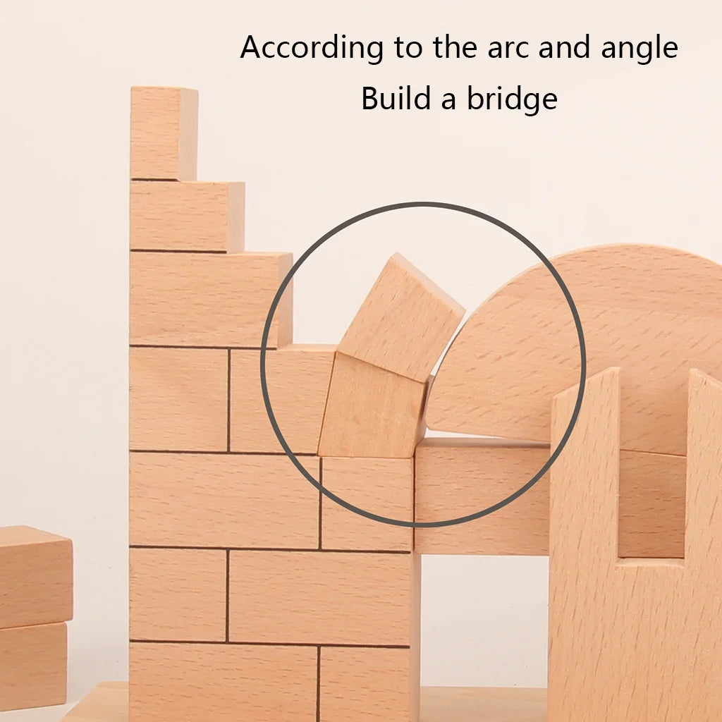Roman Arch Bridge Stacking Building Block Wooden Stacking Block Game P7792