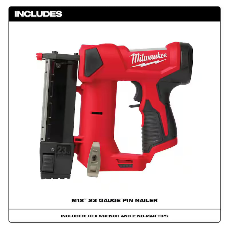 12-Volt 23-Gauge Cordless Pin Nailer with 2.0 Ah Battery U1945