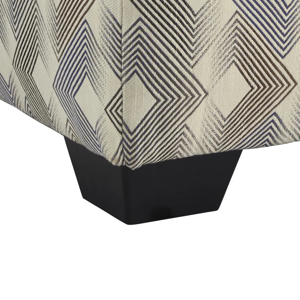 Oversized Polyester Ottoman with Faded Diamond Pattern G9854