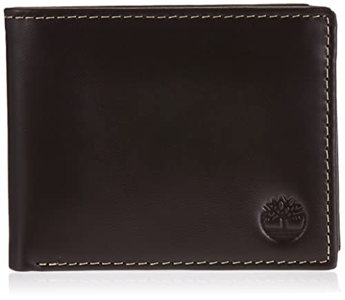 Black Leather Wallet with Attached Flip Pocket B415