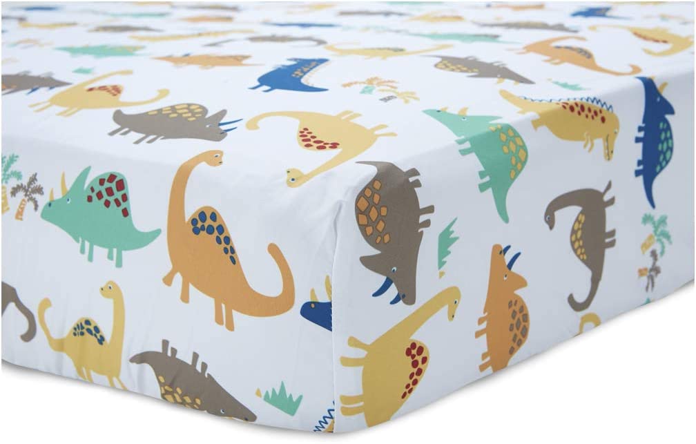 4-Piece Blue Dinosaur Toddler Bedding Set F12673