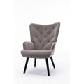 Light Gray Tufted Wingback Chair K984914